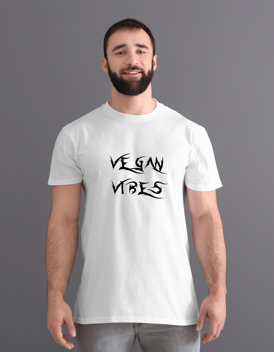 Vegan Vibes Tribal Font T-Shirt ,Bold Plant-Based Statement Tee